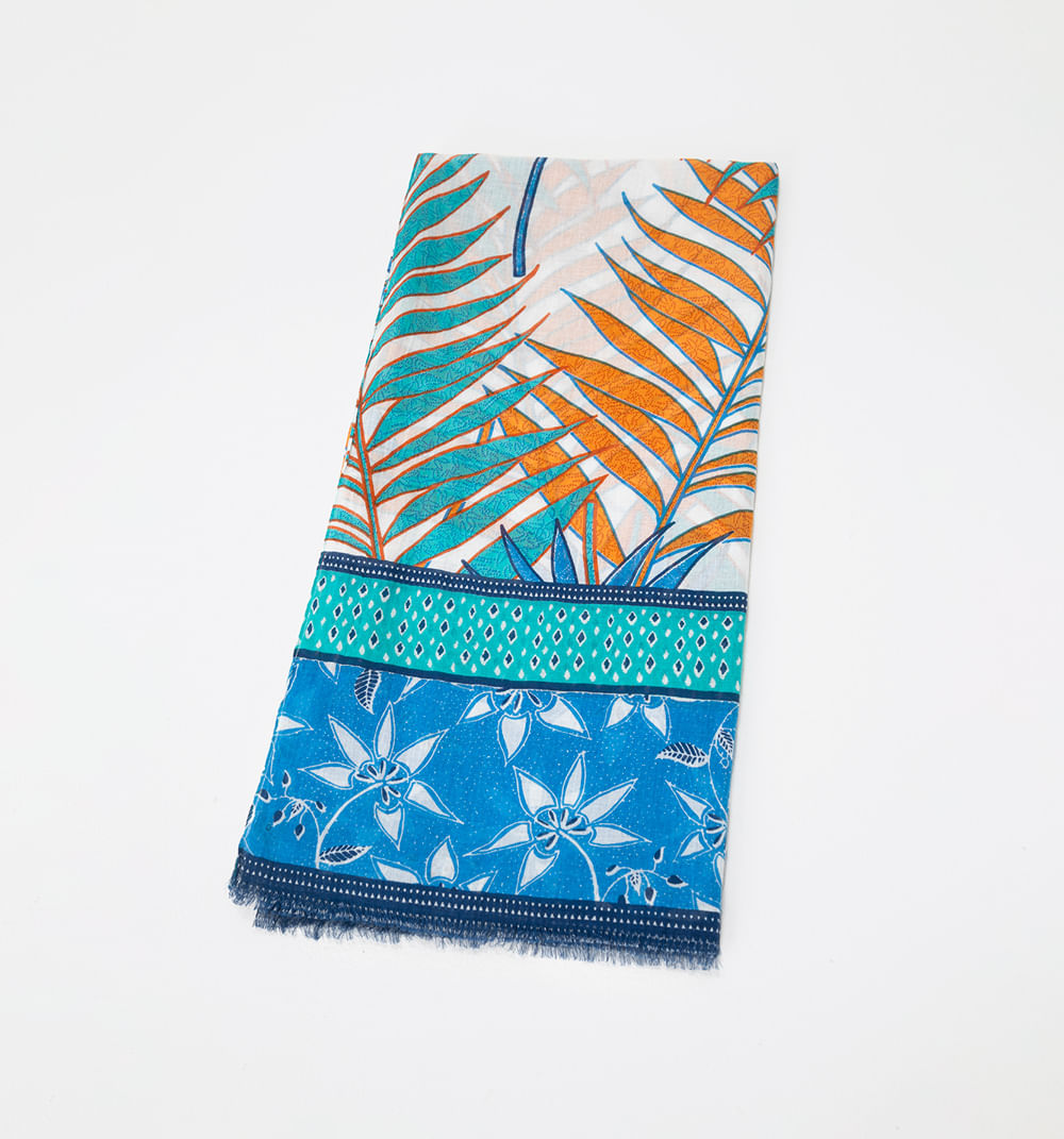 Pashmina Estampada Diseño Hojas