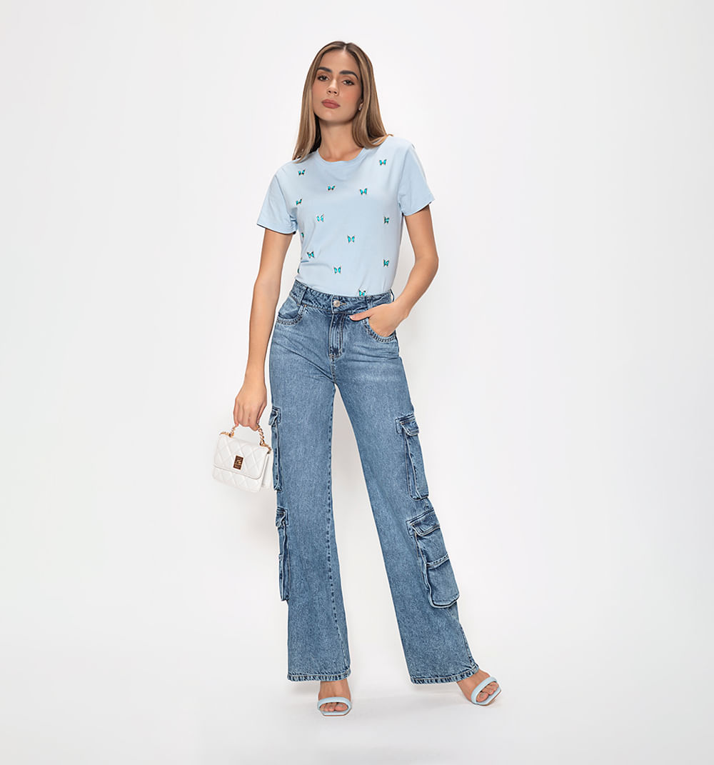 Camiseta Apliques Con Mariposa