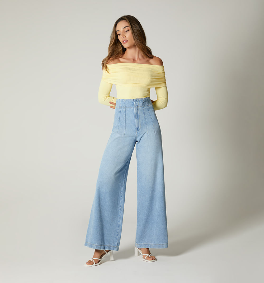 Blusa Manga 3/4 Escote Bandeja