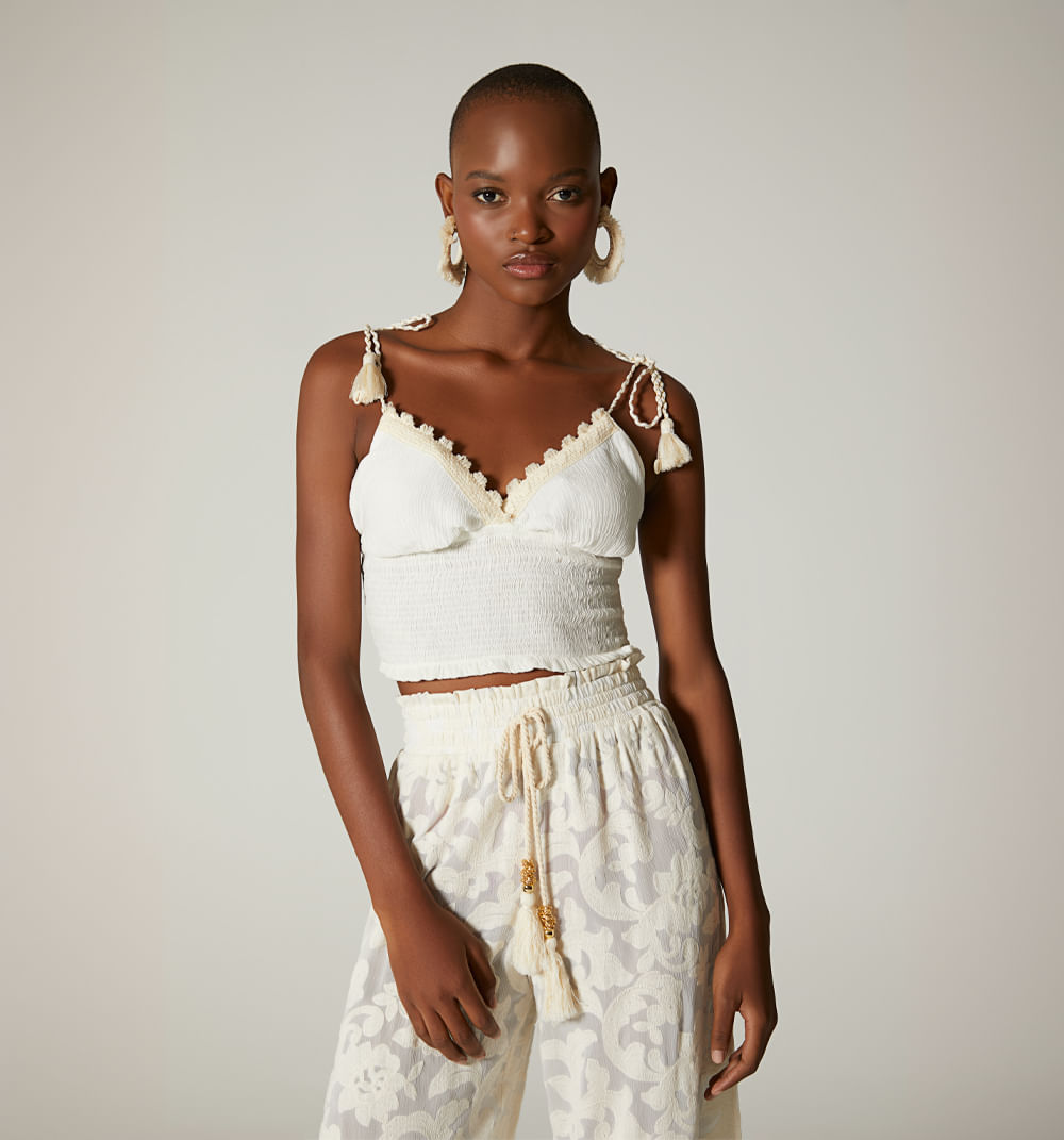 Blusa De Tiras Con Insumo