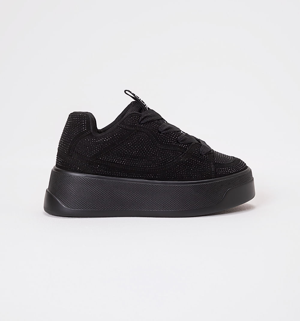 Tenis Plataforma Con Capellada Hot Fix Y