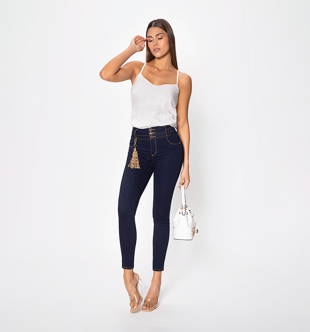 Jean Ultraslim  Tiro Alto Pretina Ancha,