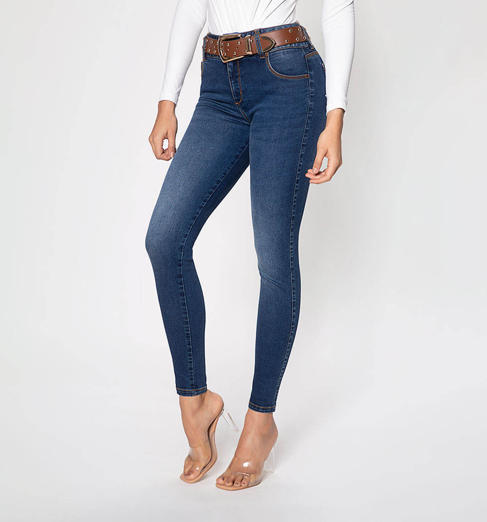 Jean Ultraslim, Tiro Medio, Con Bolsillo