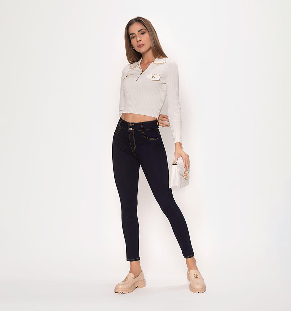 Jean Skinny Levanta Cola,Tiro Alto, Pret