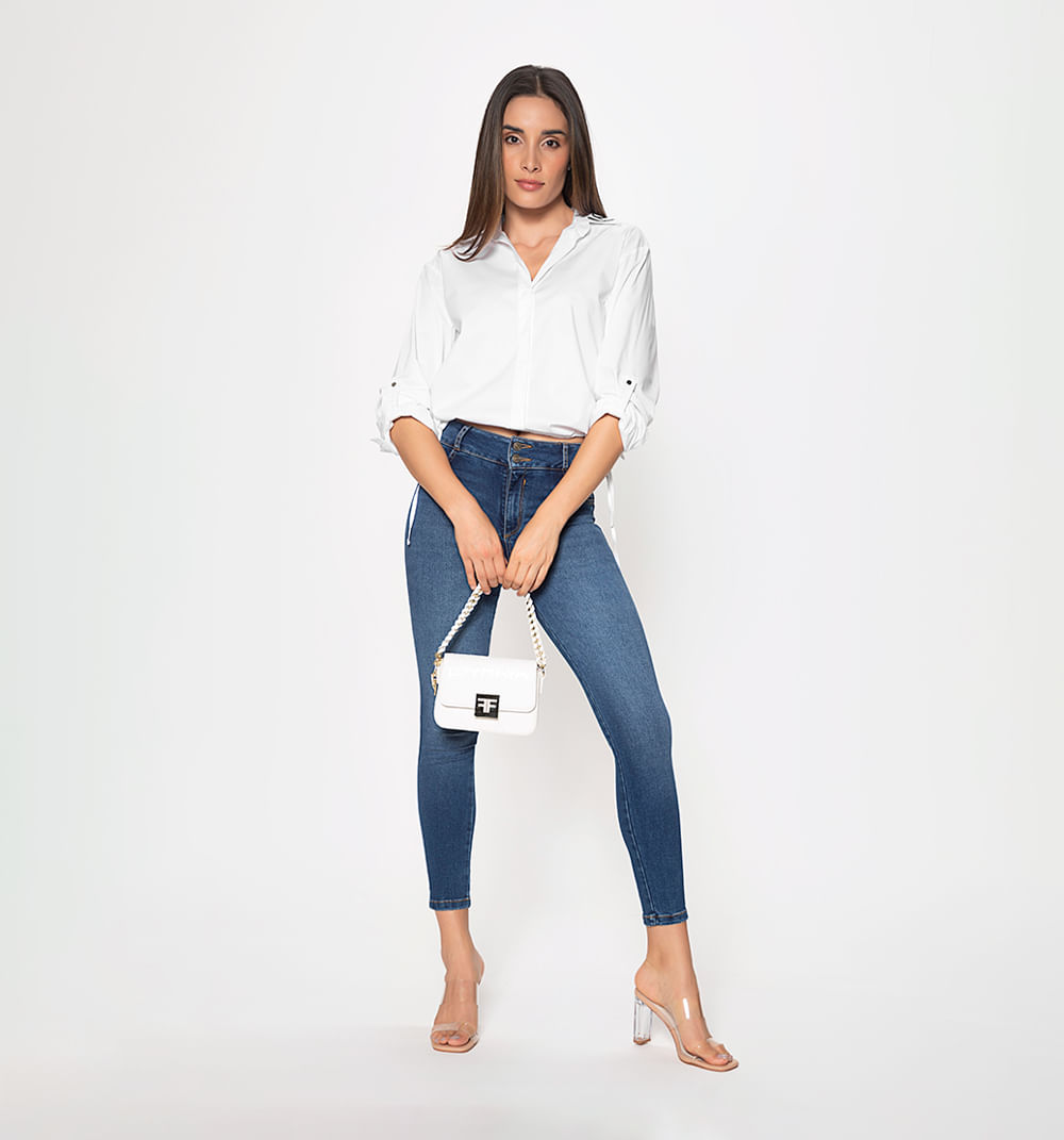 Jean Skinny Levanta Cola,Tiro Alto, Pret