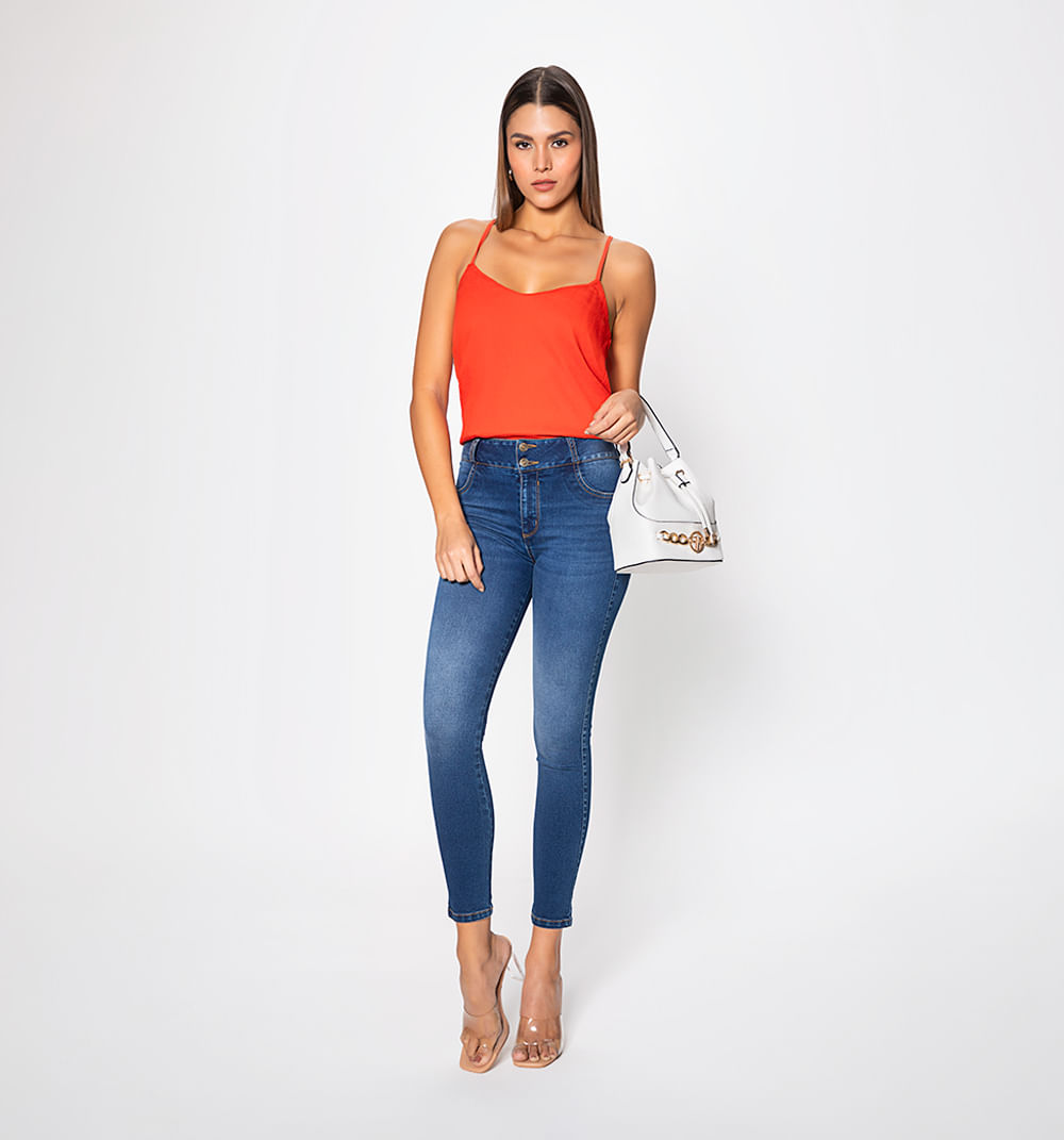 Jean Skinny Levanta Cola,Tiro Alto, Pret