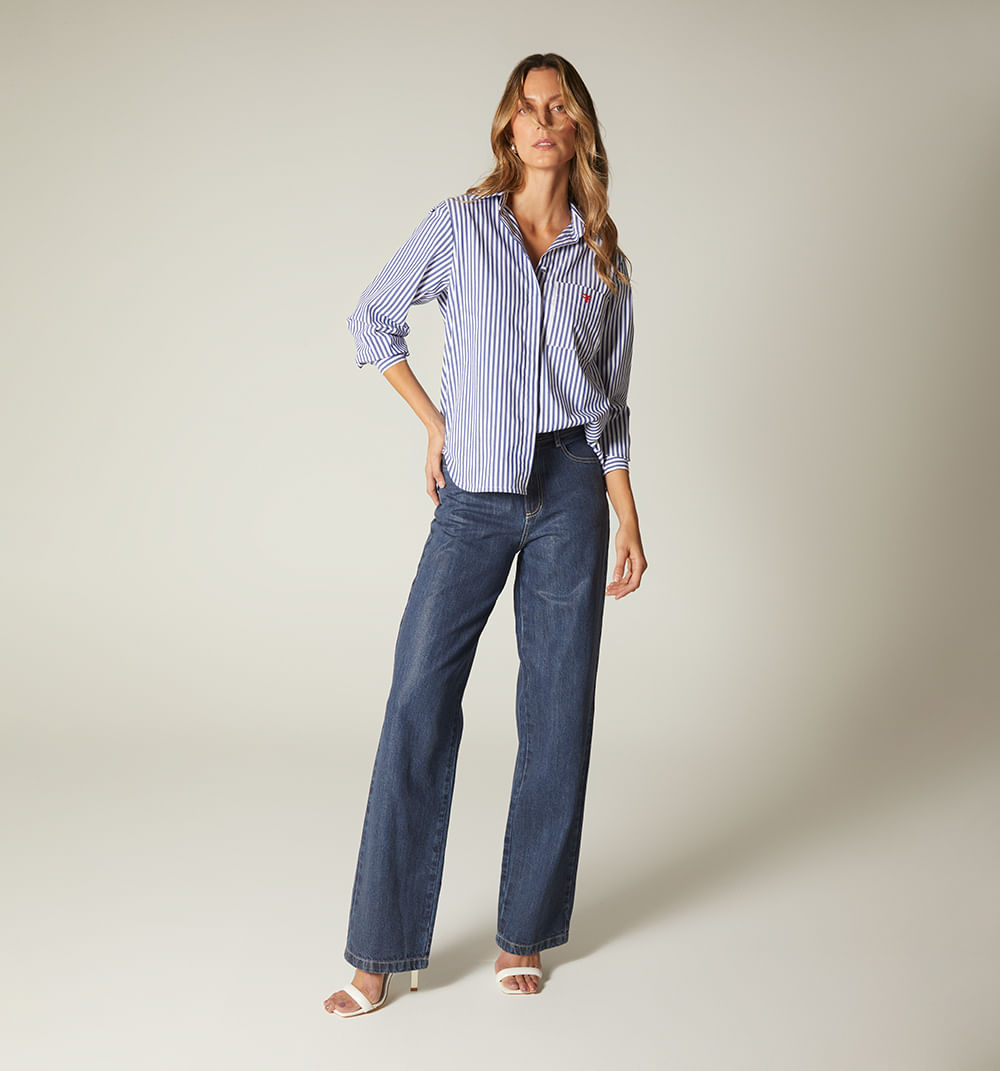 Blusa Camisera Con Espalda Abierta