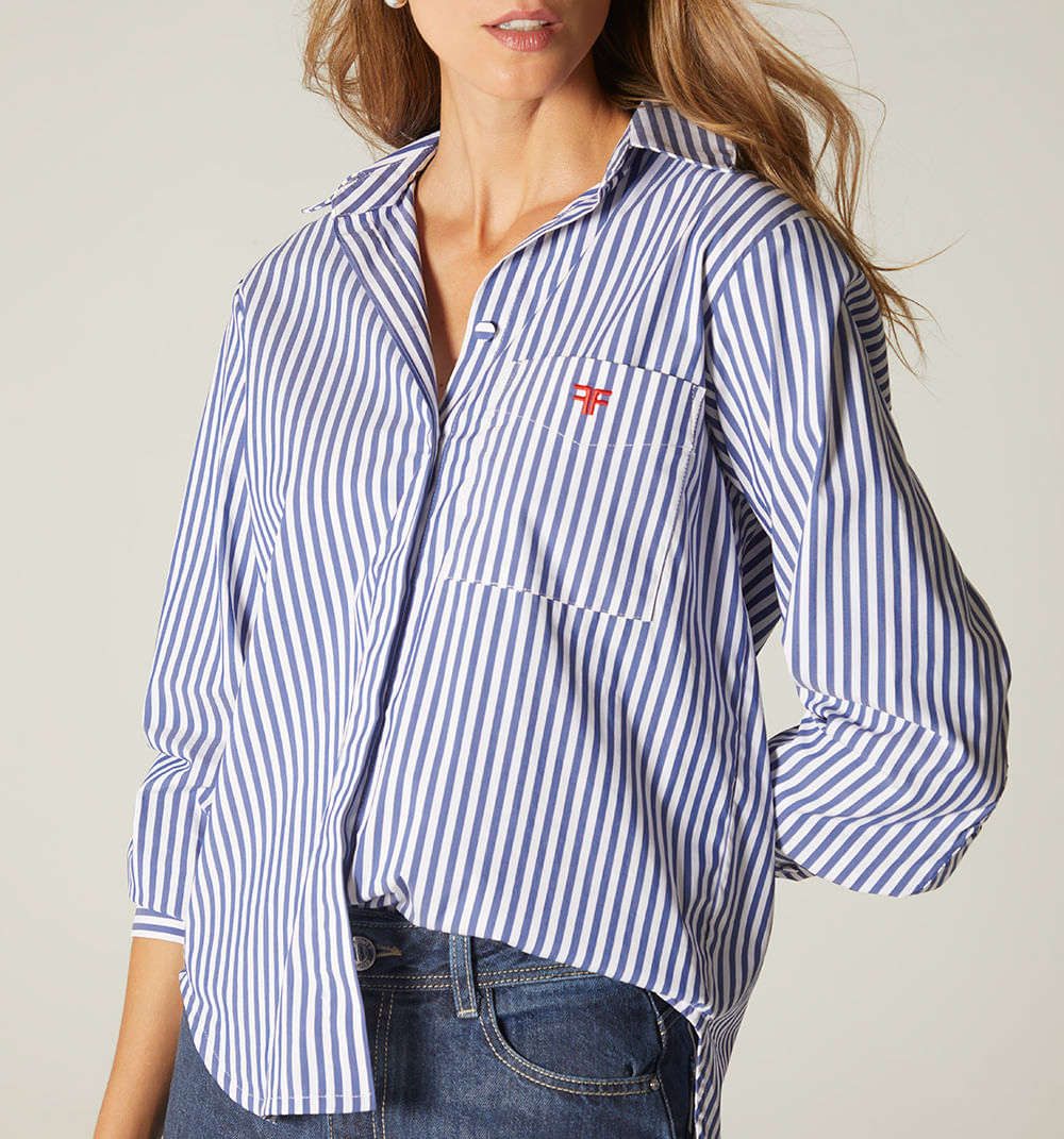 Blusa Camisera Con Espalda Abierta