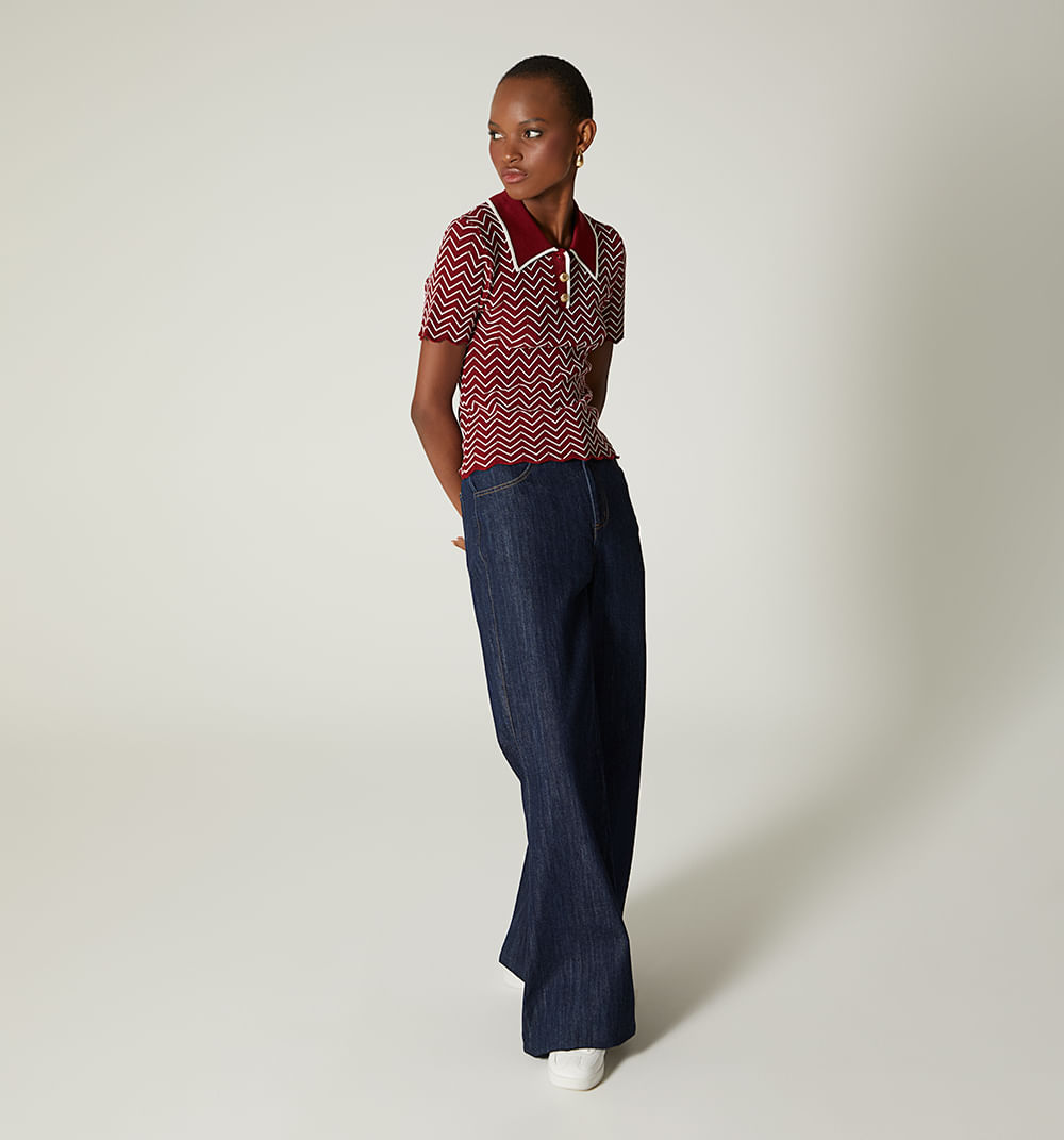 Blusa   Manga Corta  Tipo Polo