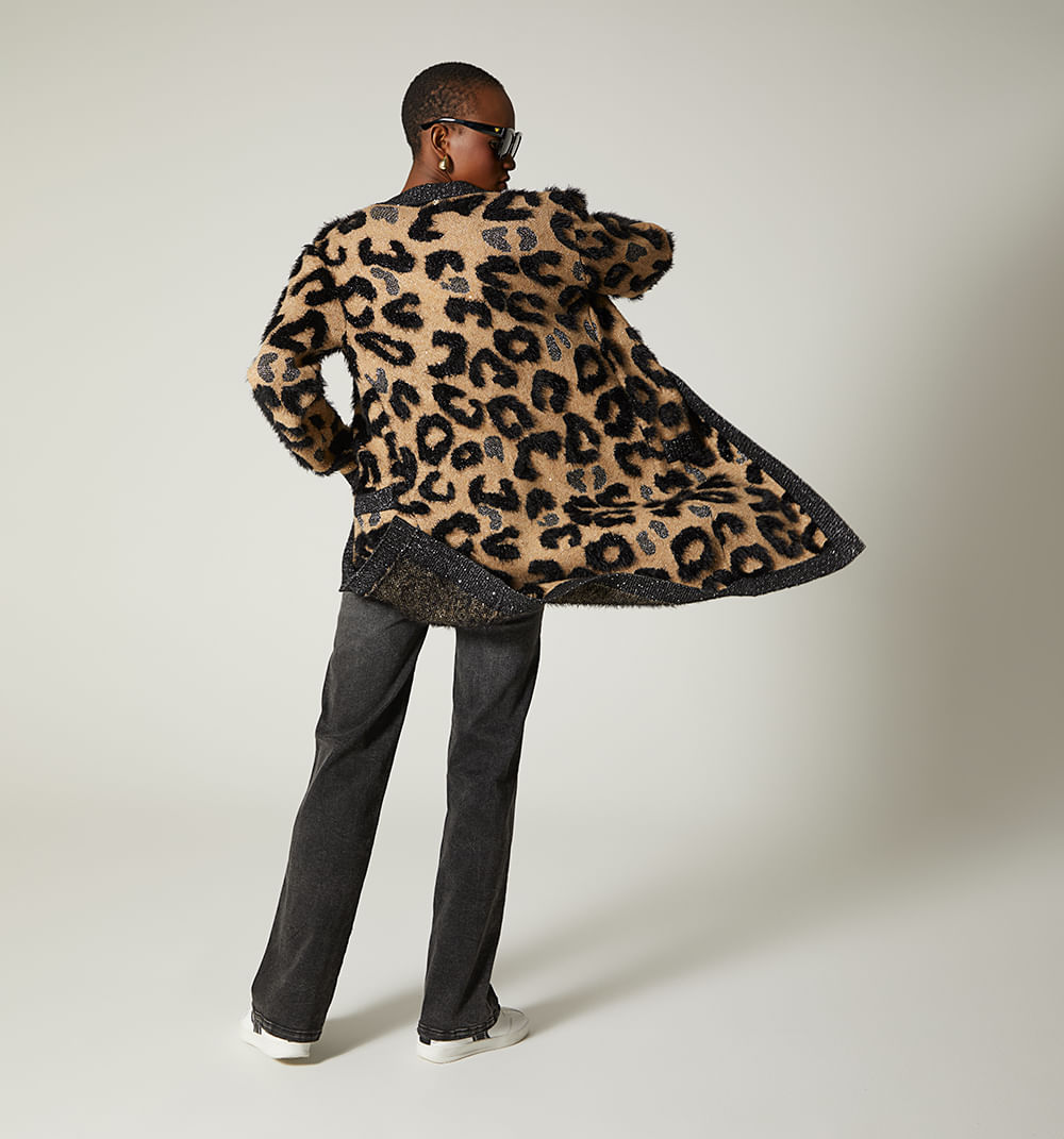 Sobretodo Tejido Animal Print