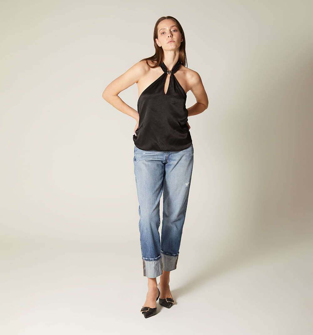 Jean Skinny, Tiro Alto, Cinco Bolsillos,