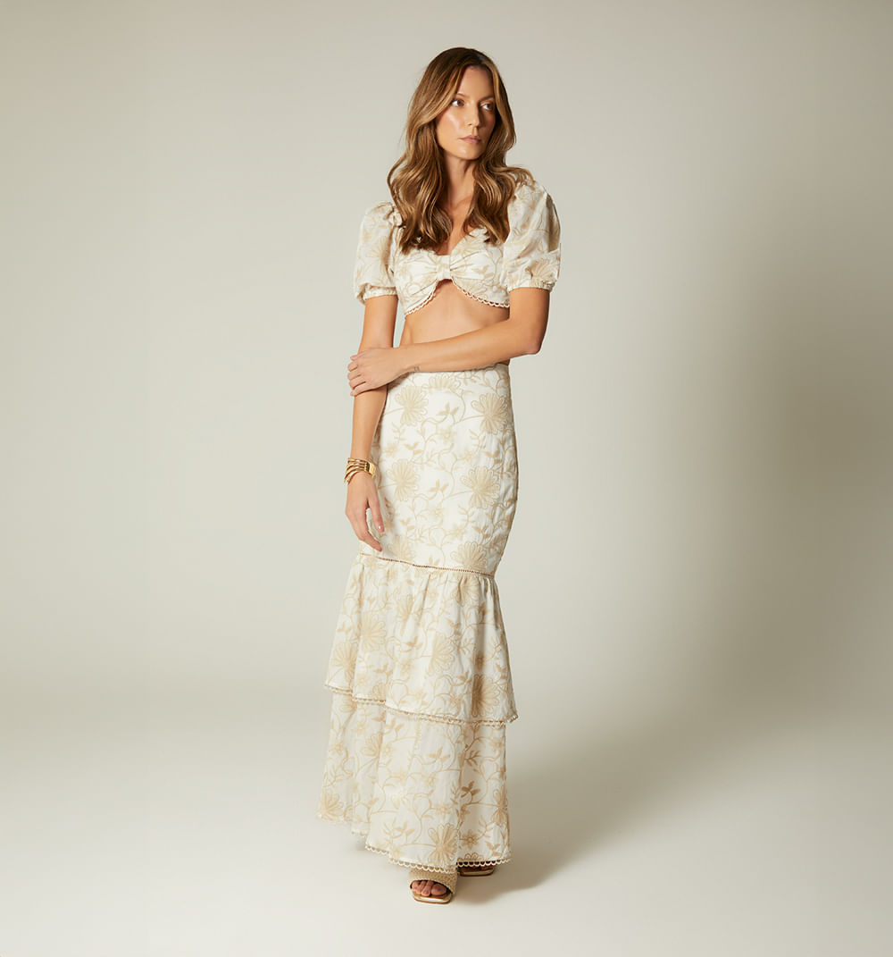 Conjunto De Falda Larga En Tiempos Y Blu