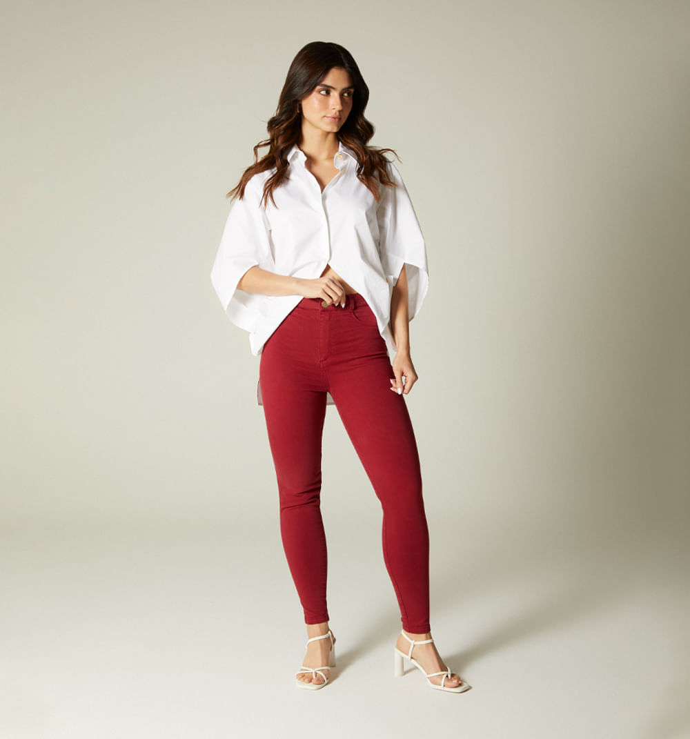 Jean Ultraslim,Tiro Super Alto, Cinco Bo