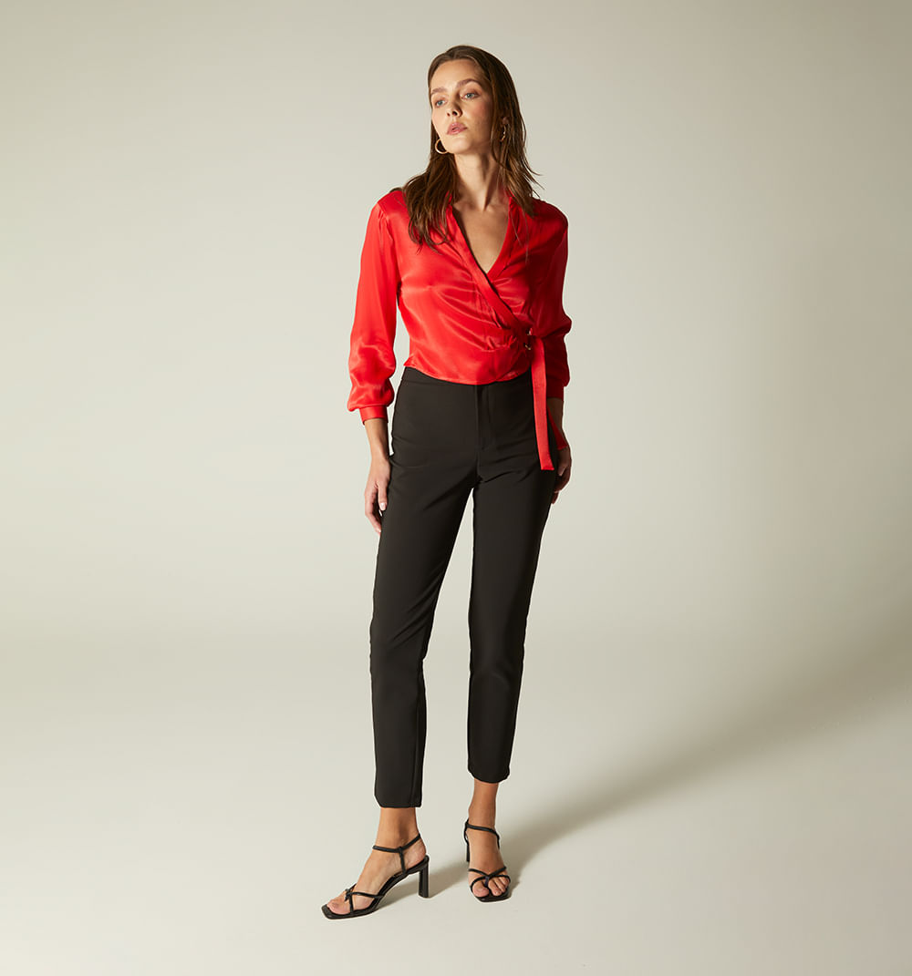 Blusa  Manga Larga Frente Cruzado