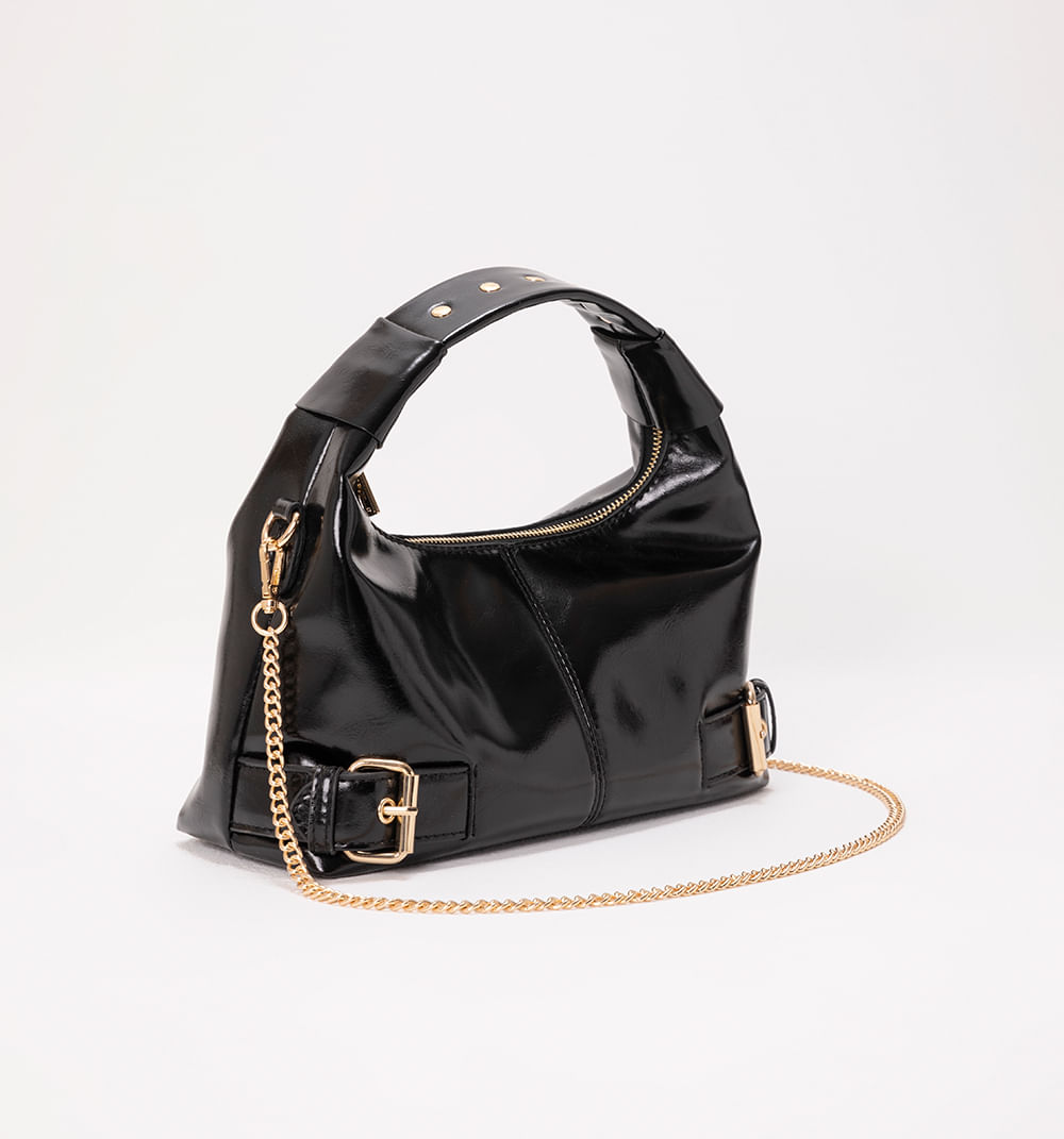 Bolso  De Hombro  Con Herrajes