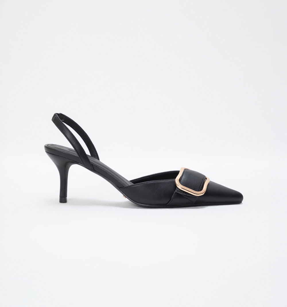 Zapato Cerrado De Tira Tobillo Con Hebil