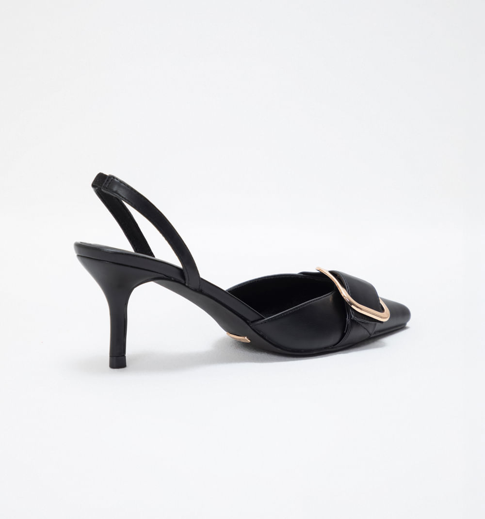 Zapato Cerrado De Tira Tobillo Con Hebil