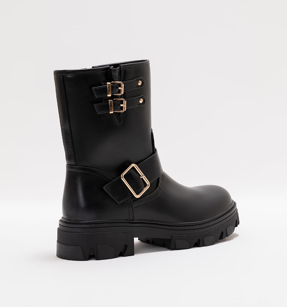 Botin Con Correas Decorativas
