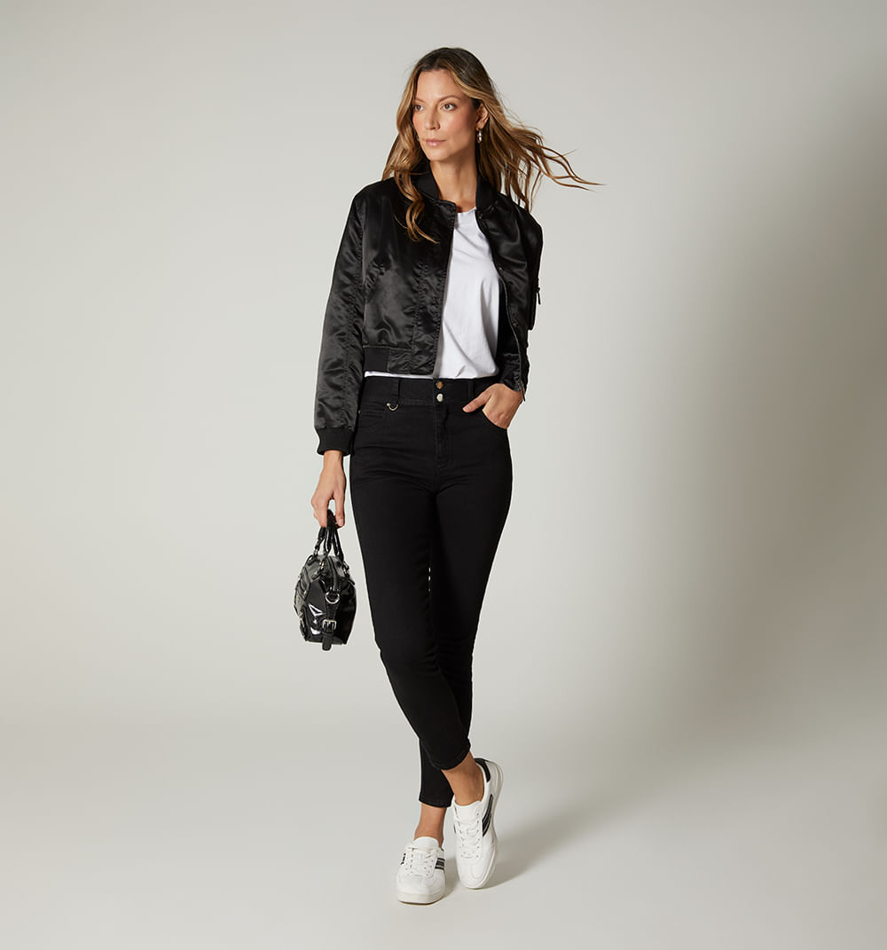 Chamarra Bomber En Sateen
