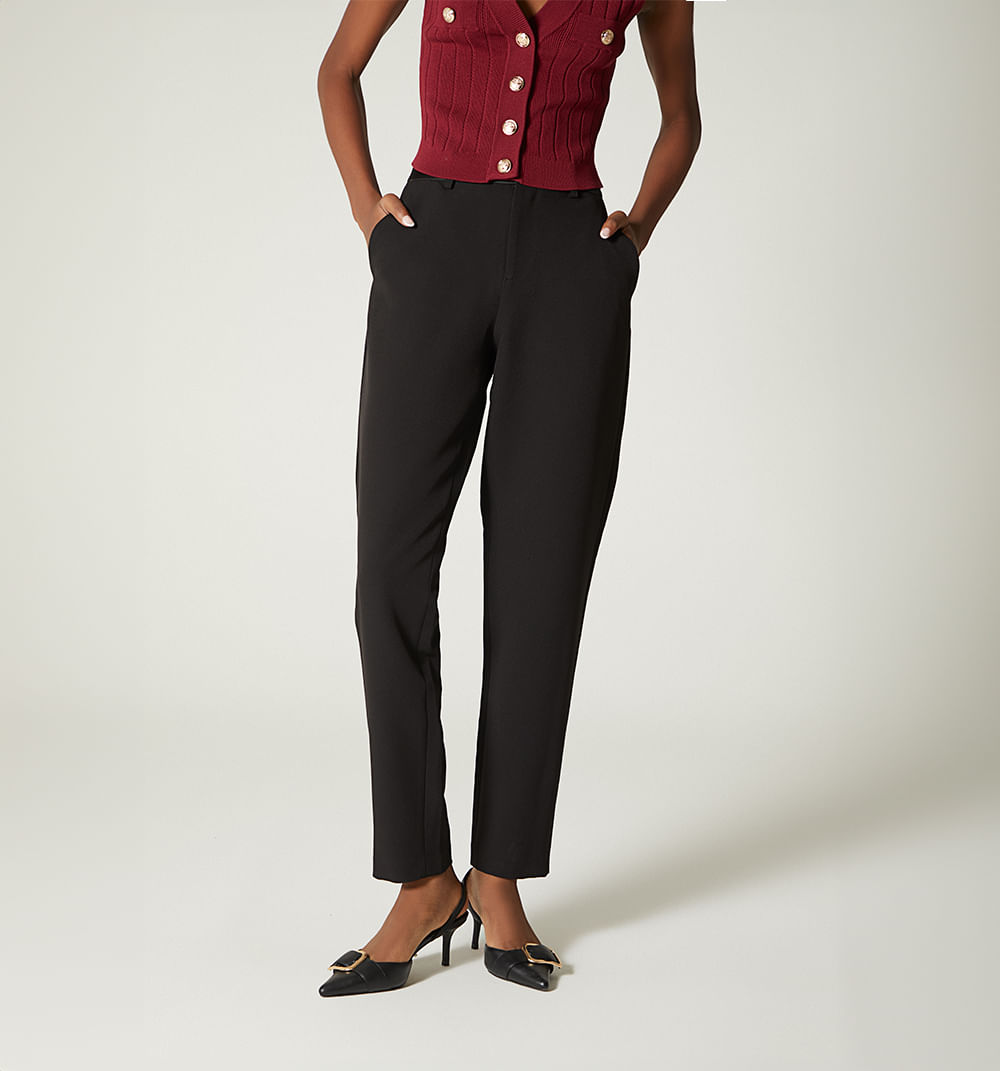 Pantalon Con Pretina En Satin