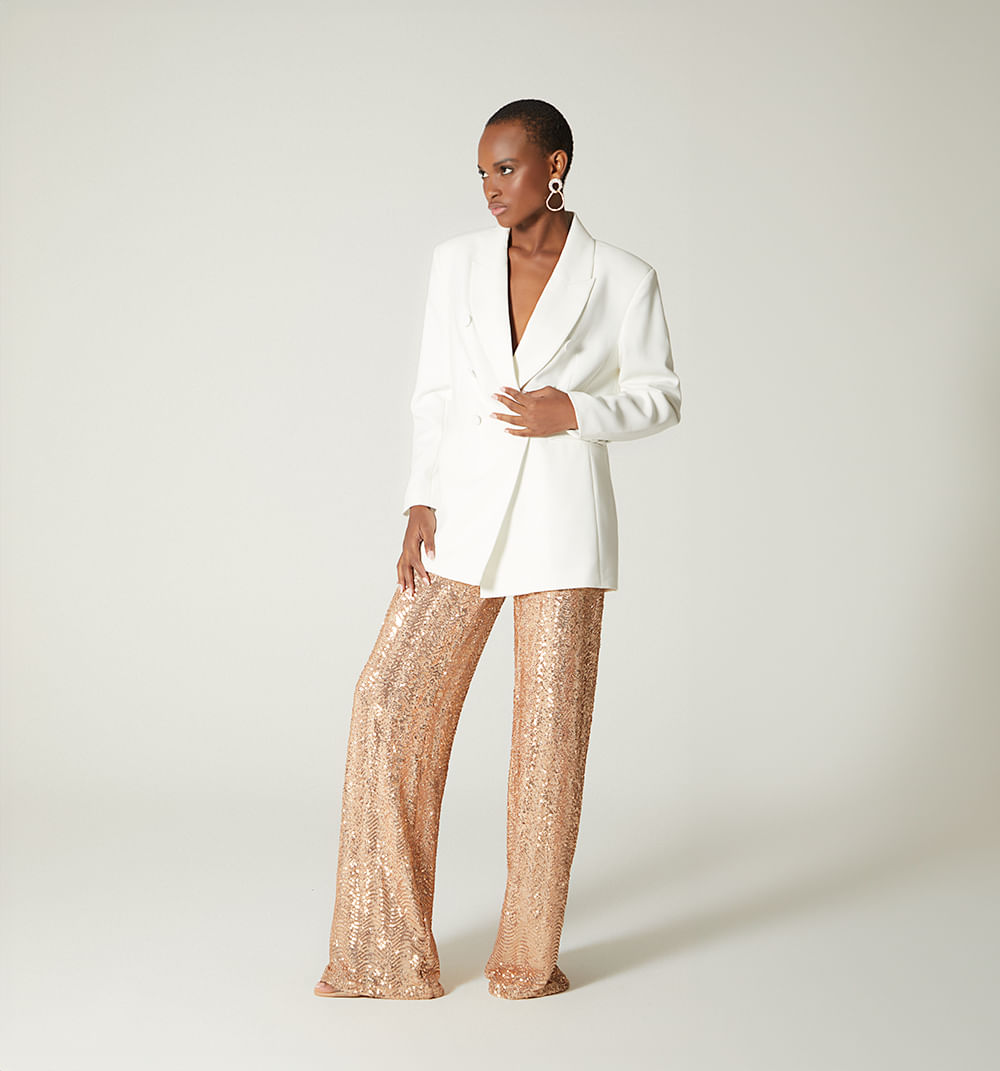 Blazer Oversize ,Seis Botones Frente