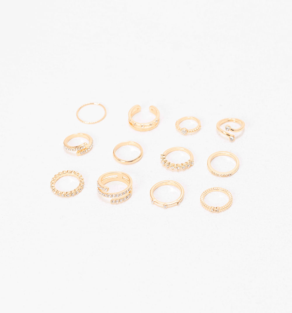 Anillos Cristales Set X 12