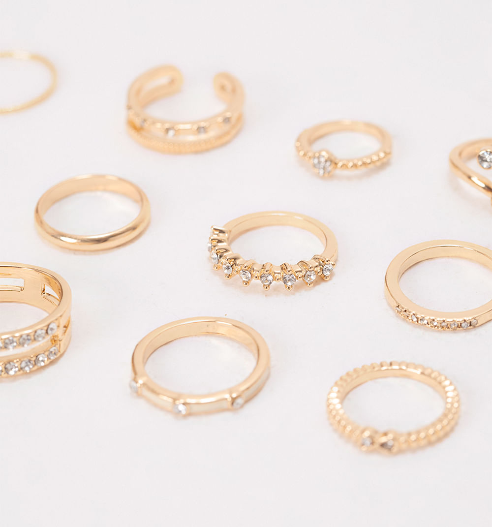 Anillos Cristales Set X 12