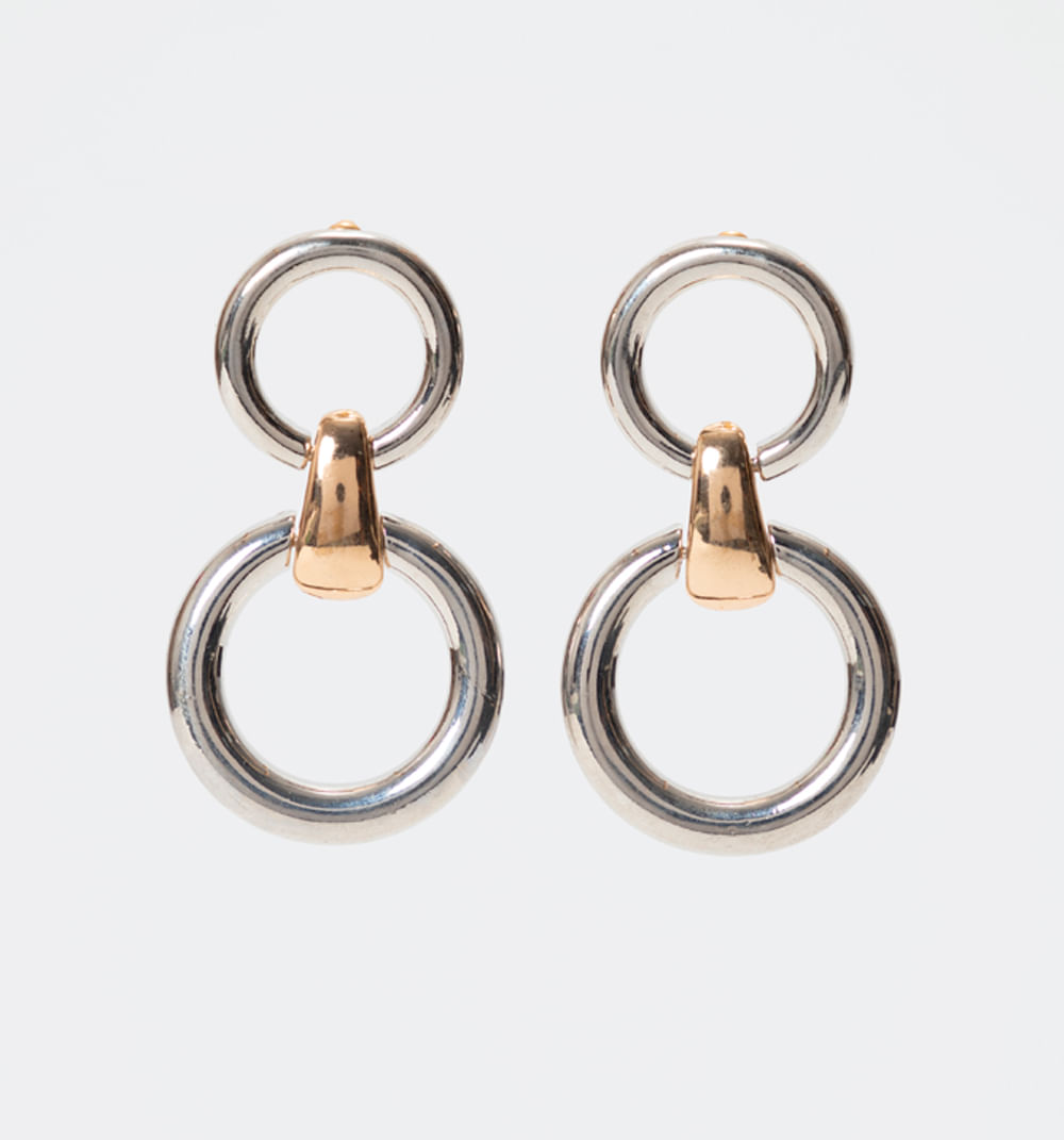 Aretes Aros Bicolor