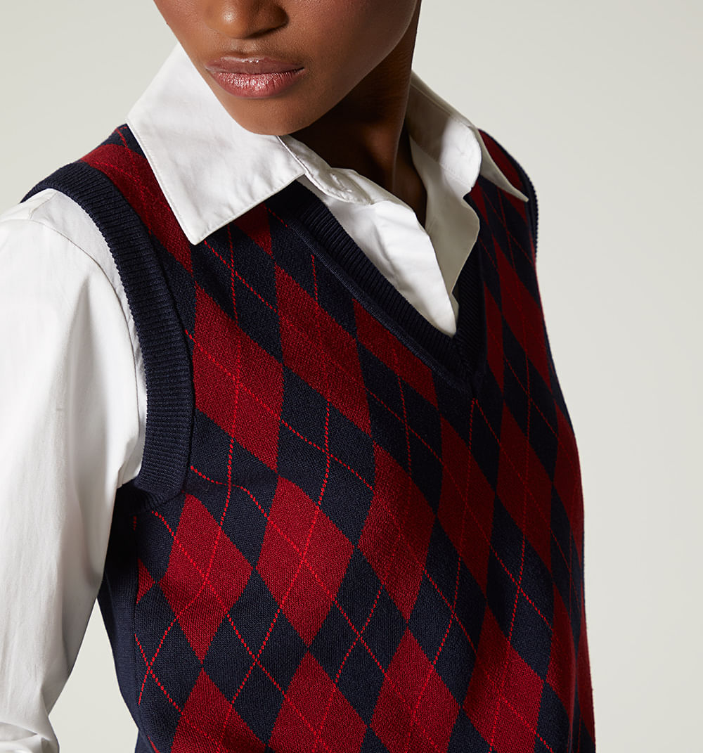 Chaleco Tejido Cuello En V