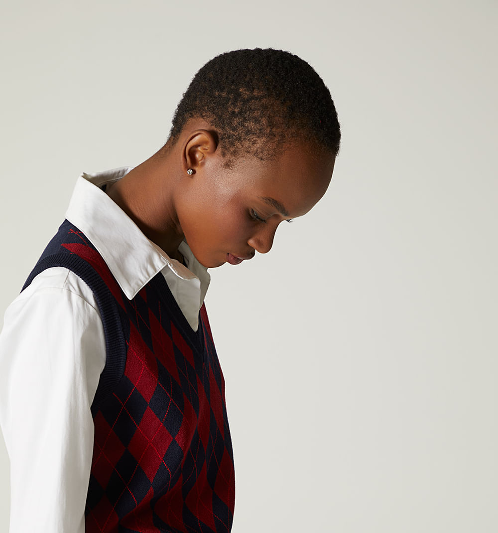 Chaleco Tejido Cuello En V