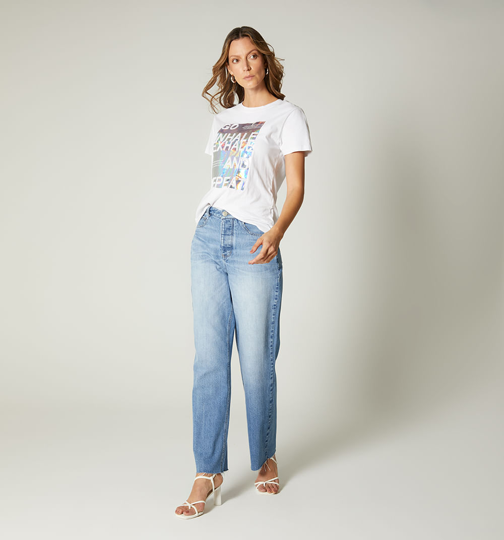 Camiseta Estampado Aplique Color Tornaso