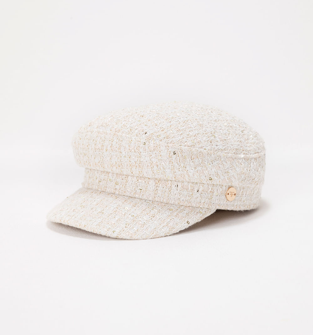 Sombrero Boina Tweed Con Cadena