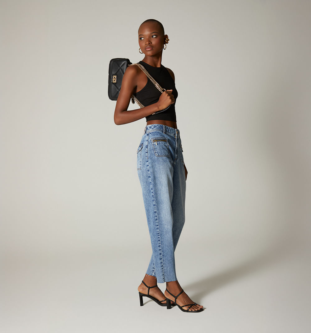 Jean Girlfriend, Tiro Alto, Bolsillos Pa