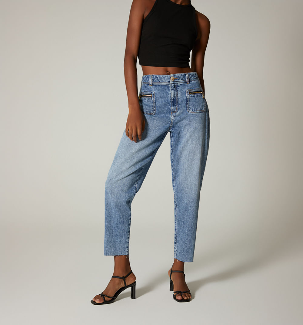 Jean Girlfriend, Tiro Alto, Bolsillos Pa