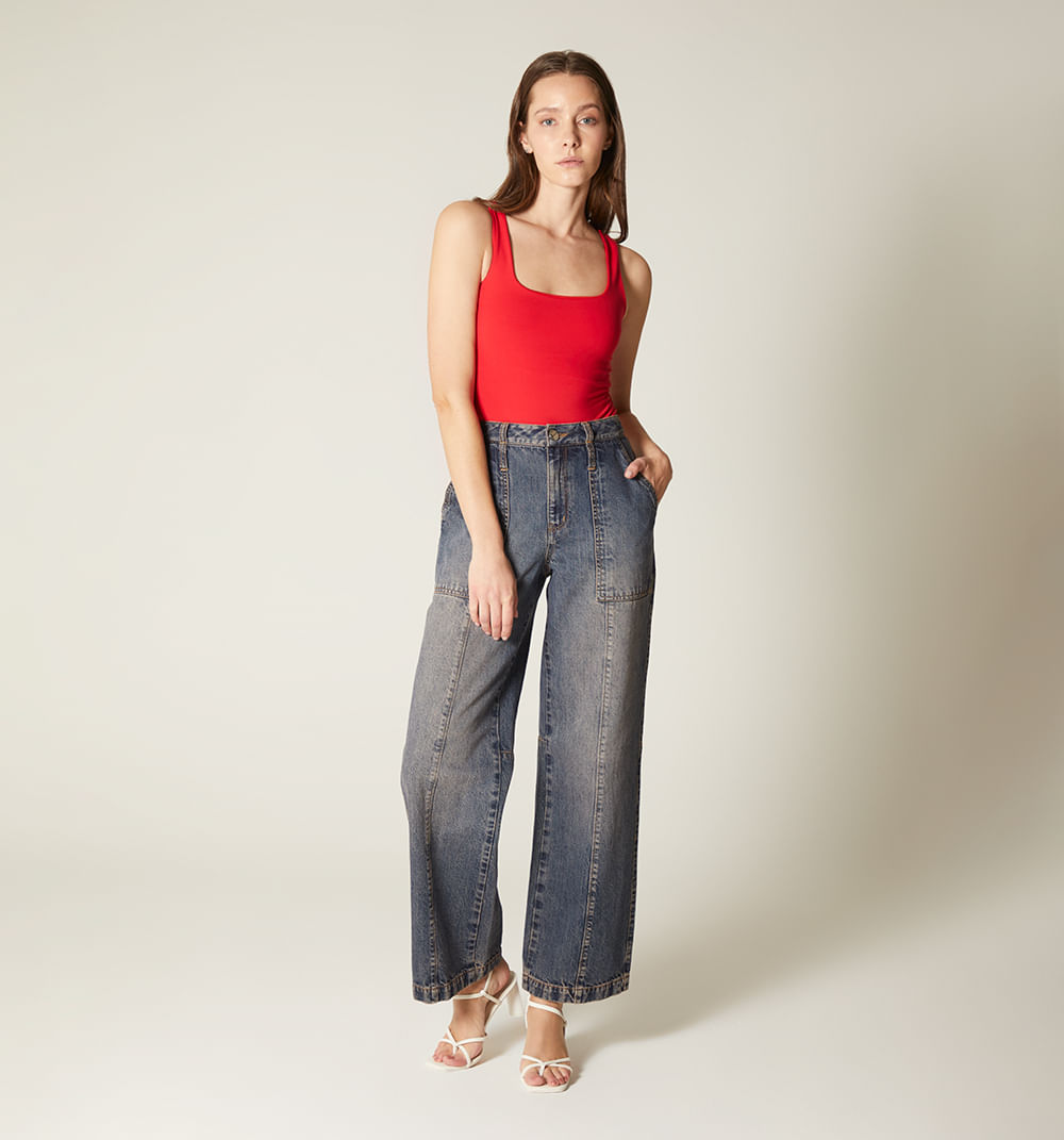 Jean Bota Recta, Tiro Alto, Bolsillos Pa