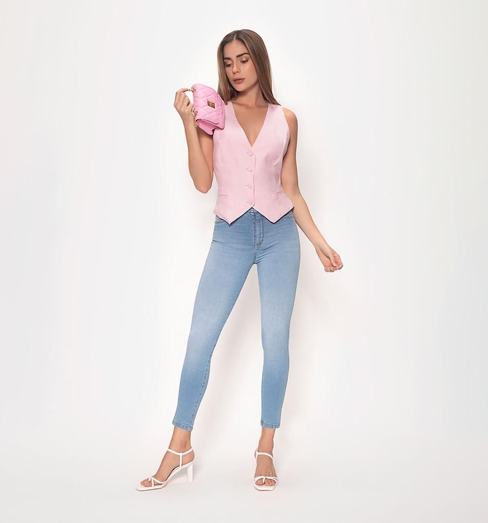 Jeggings Tiro Alto, Cinco Bolsillos,Tayl