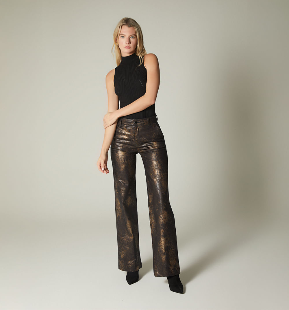 Blusa Manga Sisa Cuello Tortuga En Rib