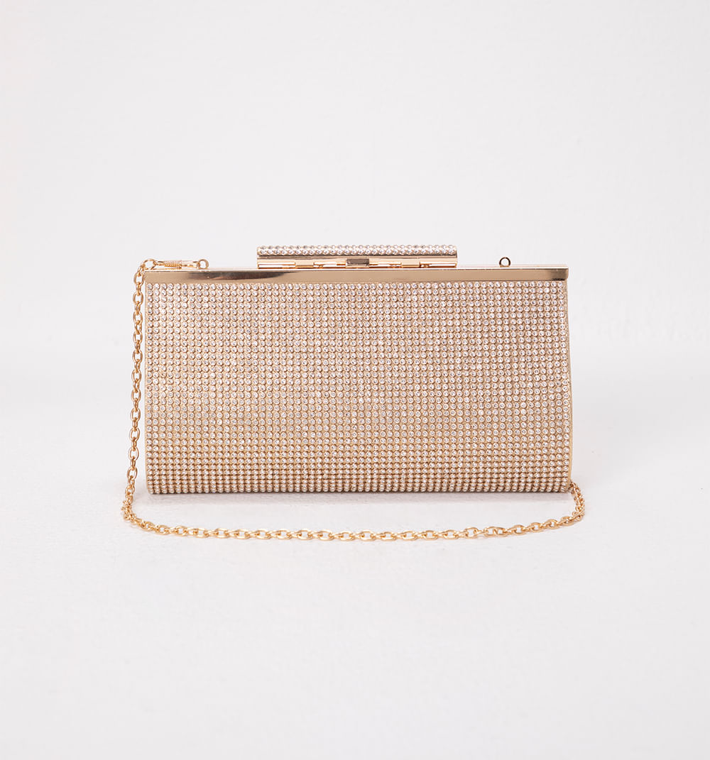 Bolso Sobre Malla Con Herraje En Cristal