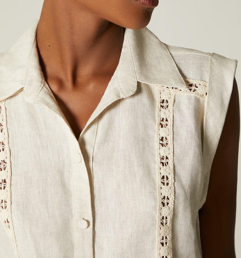 Blusa Sisa Con Encajes Crochet