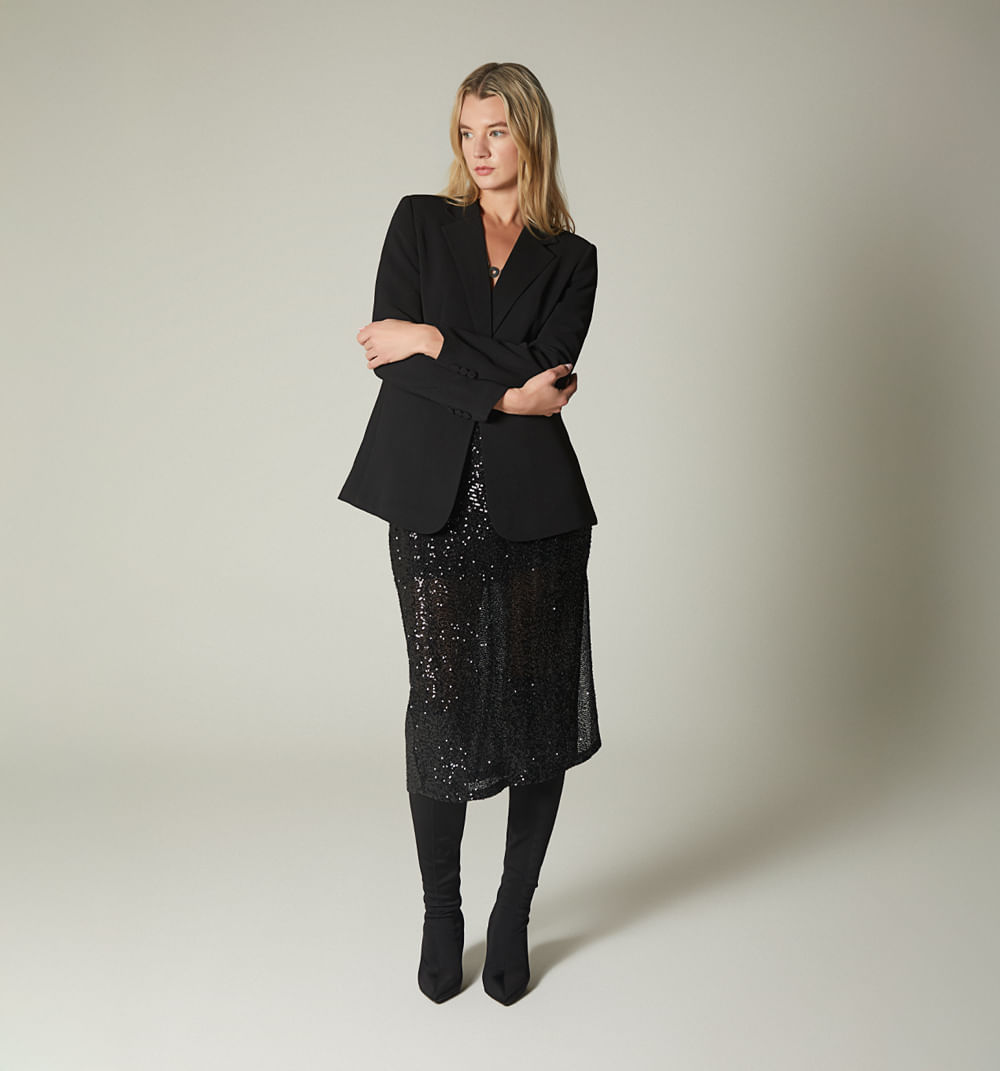 Falda Tiro Alto Midi