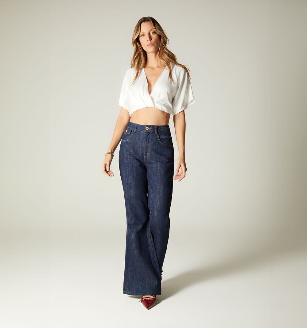 Blusa Crop Manga Corta