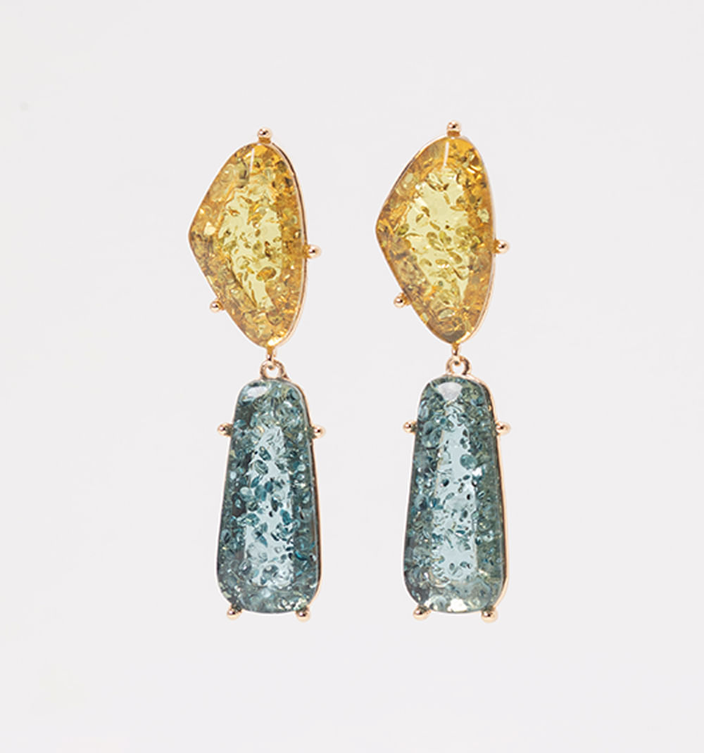 Aretes Resina Bicolor