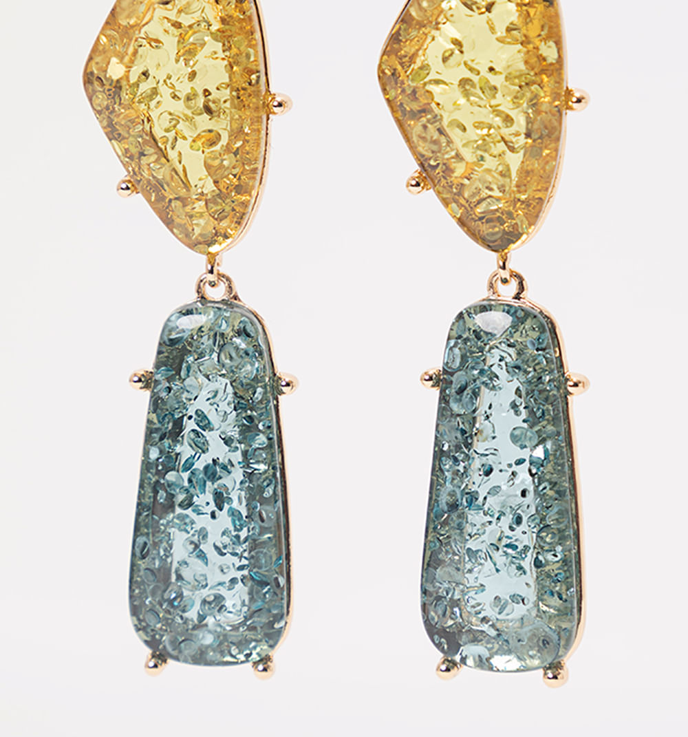 Aretes Resina Bicolor