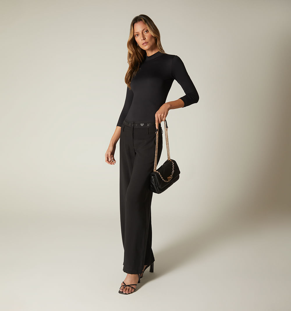 Pantalon Tiro Bajo Con Pretina Y Elastic