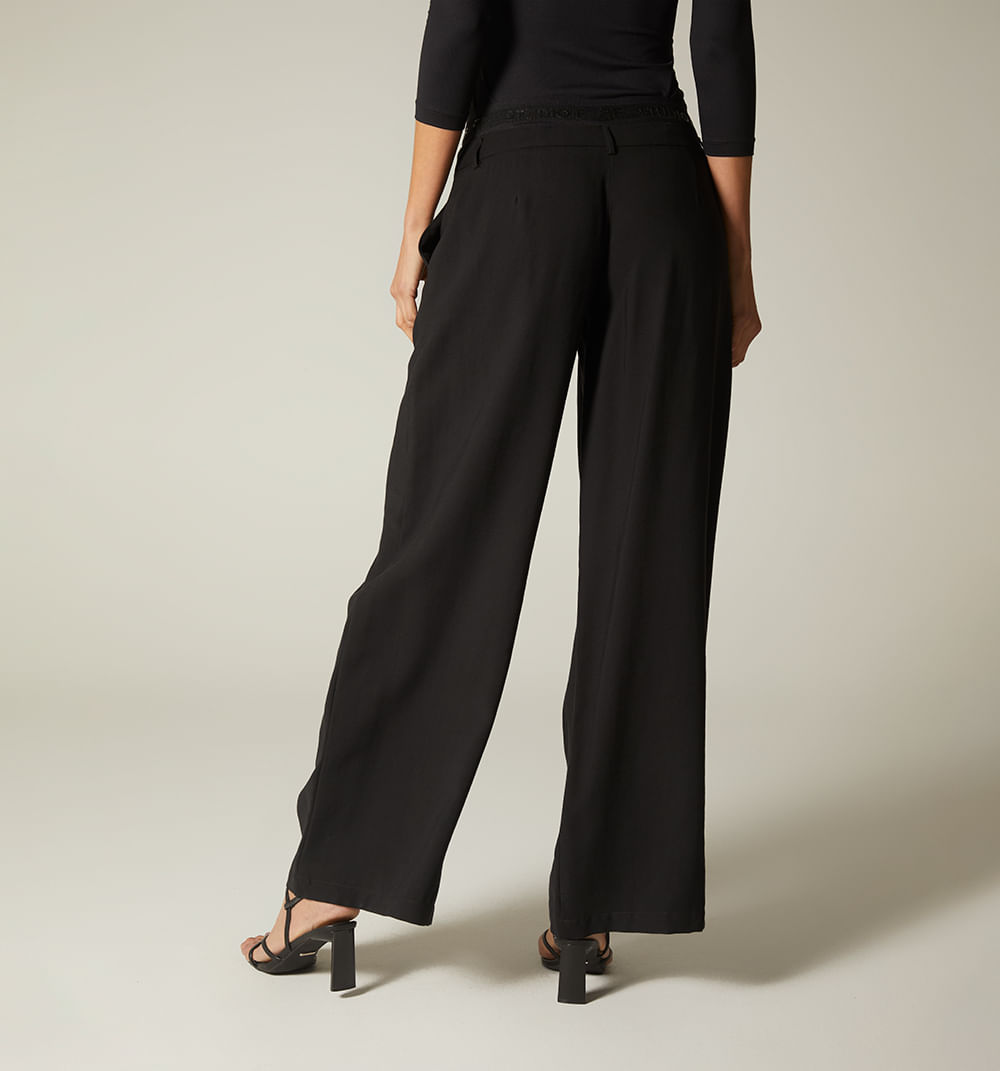 Pantalon Tiro Bajo Con Pretina Y Elastic