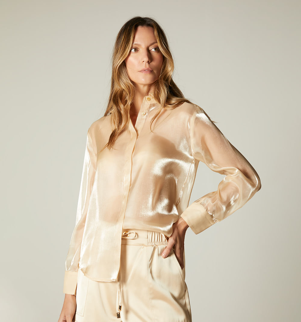 Blusa Cartera Escondida Organza