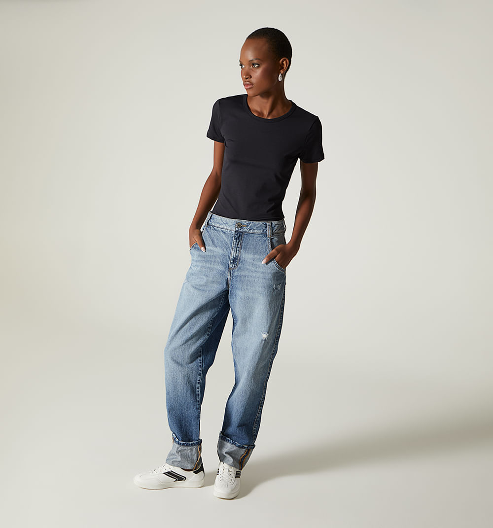 Blusa Basica Escote Redondo Manga Corta