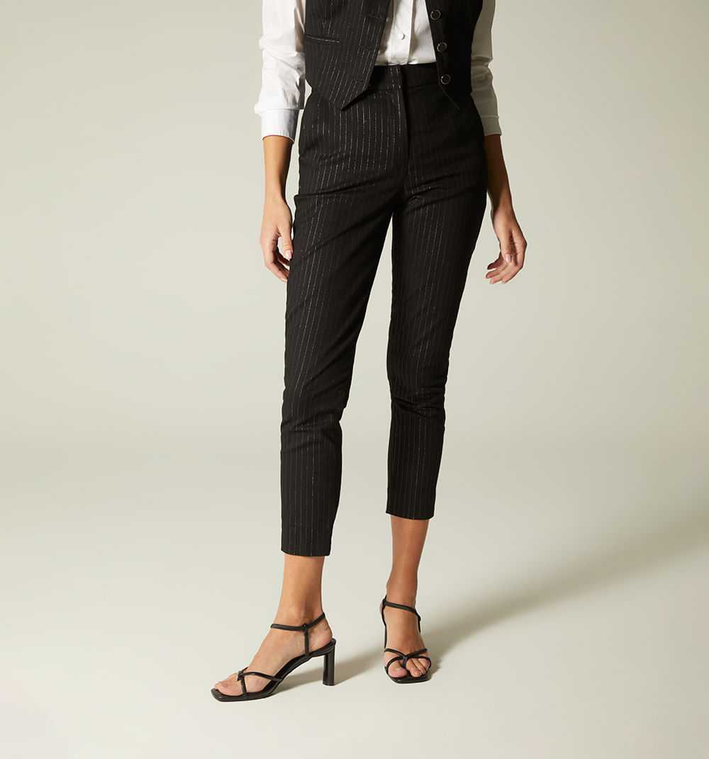 Pantalon Skinny Tiro Alto