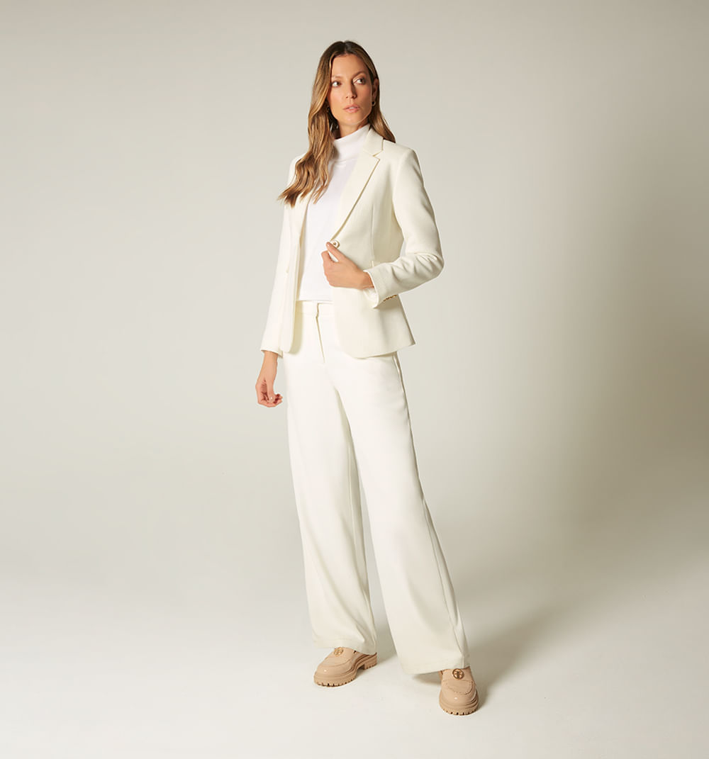 Blazer Manga Larga Boton Unico