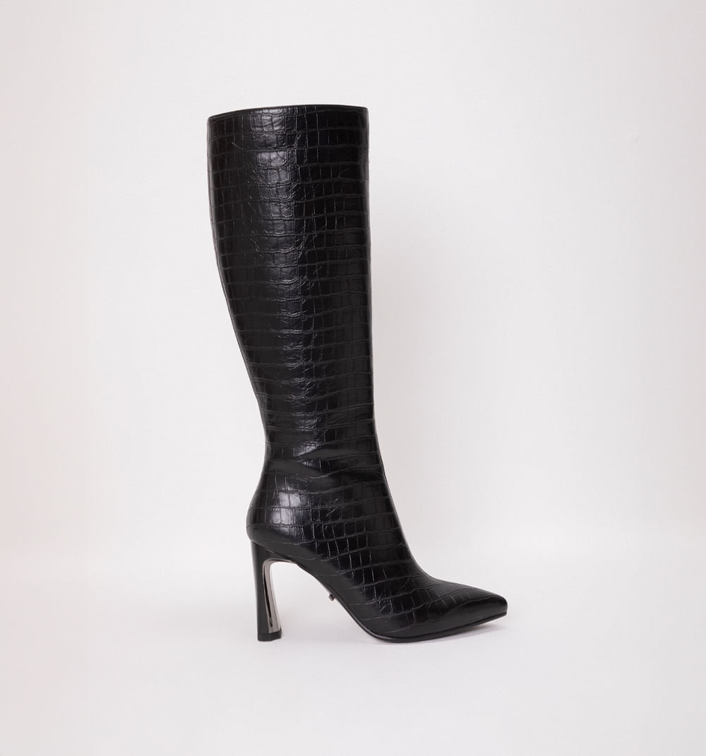 Bota Caña Alta Efecto Croco